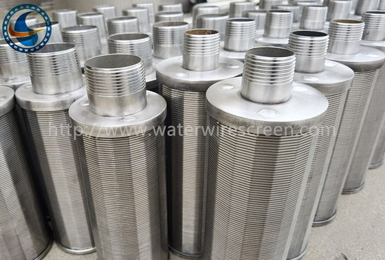 Continuous Slot Water Filter Nozzles Johnson Profile Wire Screen Stainless Steel