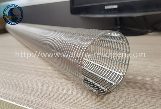 Ss304 순수한 둥근 감기 2mm 구멍 쐐기 철망 관 단단한 액체 별거